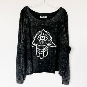 Black CHRLDR Hamsa Sweatshirt Large